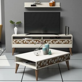 Nappali bútorszett, krém, 150 cm