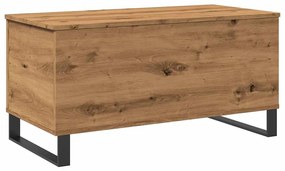 kézműves tölgy színű szerelt fa dohányzóasztal 90x44,5x45 cm
