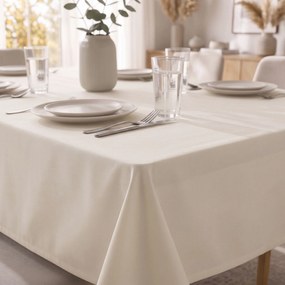 Goldea szögletes terítő 100% pamutvászon - latte 140 x 220 cm
