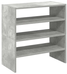 2 db betonszürke cipőtartó állvány halmozható 60 x 30 x 30,5 cm