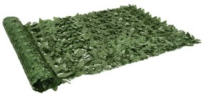 sötétzöld leveles erkélyparaván 600 x 150 cm