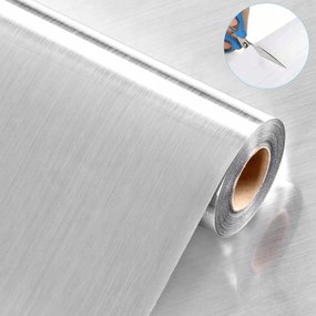 Furnér Fólia Bútormatrica Ezüst Szálcsiszolt Bútor 60CM X500CM