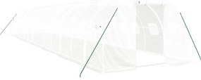 vidaXL fehér acélvázas melegház 42 m² 14 x 3 x 2 m