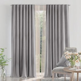 Modern velúr függöny, szürke 140x250cm Moradi