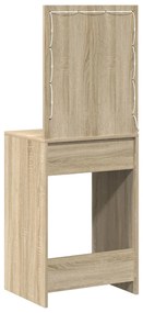 pipereasztal LED világítással Sonoma tölgy 50x41x135 cm