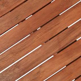 5 részes tömör akácfa összecsukható kerti étkezőszett