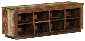 Cipőtároló 110x35x40 cm Tömör fa újrahasznosított