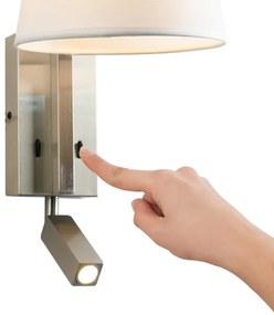 Brilagi - LED Fali lámpa RAYA 1xE14/40W/230V + LED/3W fehér/matt króm