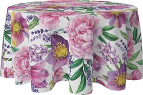 Abrosz Kerek Foltálló Átm. 140 CM Asztalra Kerek Tavaszi Virág Minta 806