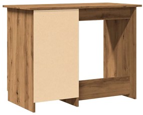 kézműves tölgy színű szerelt fa íróasztal 100 x 50 x 76 cm