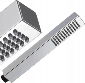 Zuhanyfej Zuhanyzó Szögletes Takarékos tükör króm Tömör Öko