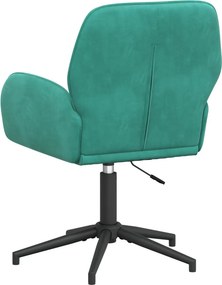 vidaXL forgatható íróasztali szék 54 x 55 x 90 cm Türkiz Bársony