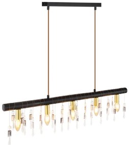 Globo 15532-5HB - KIRA függőlámpa kábellel 5xE14/40W/230V fekete