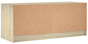 sonoma tölgy színű TV-szekrény üvegajtókkal 102 x 37 x 42 cm