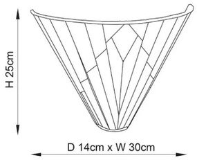 Endon 63940 - Fali lámpa Tiffany ASTORIA 1xE14/40W/230V