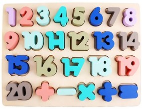 Fából készült puzzle gyerekeknek - Numerikus