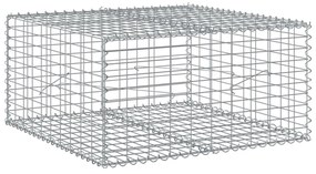 horganyzott vas gabion kosár fedéllel 100 x 100 x 50 cm