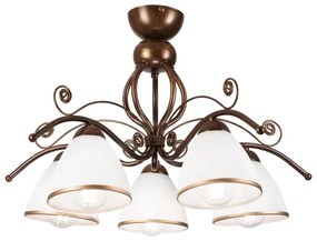 Felületre szerelhető csillár  RETRO 5xE27/60W/230V bronz patina