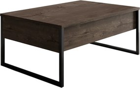 Luxe dió dohányzóasztal fekete vázzal