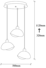 Fekete függőlámpa fém búrával ø 50 cm Sivani – Opviq lights