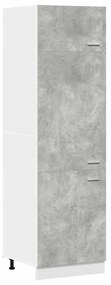 betonszürke forgácslap szekrény hűtőhöz 60 x 57 x 207 cm