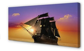 Canvas képek Színes ég hajó tengeren 125x50 cm