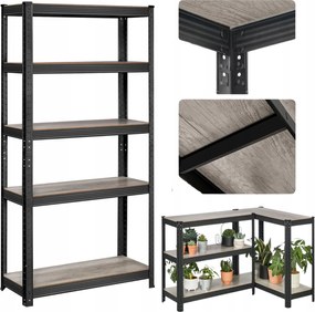 Songmics könyvespolc 30 cm x 150 cm x 75 cm barna árnyalatok