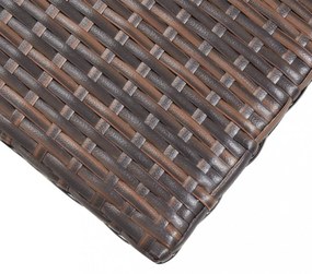 barna polyrattan teázóasztal 50 x 50 x 47 cm