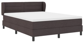 Boxspring ágy matraccal, sötétbarna, 140x190 cm, szövet