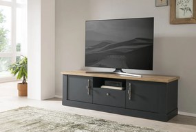 Catania széles TV állvány antracit/Wotan tölgy