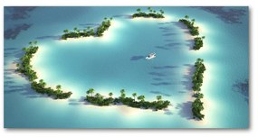 Akril üveg kép Szív alakú sziget oah-14973278