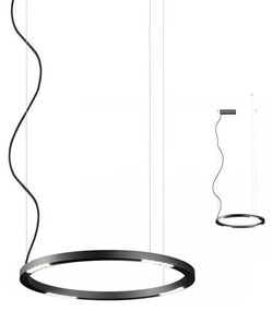 Redo 01-2204 - LED Csillár zsinóron UNION LED/34W/230V 3000K átm. 60 cm fekete