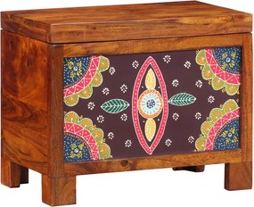 vidaXL Tároló Doboz Sokszínű 50 x 30 x 40 cm tömör akácfa