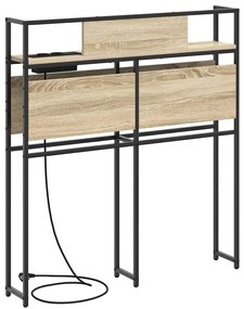 Tároló fejtámla polcokkal tárolóval sonoma tölgy 100 cm Faanyag