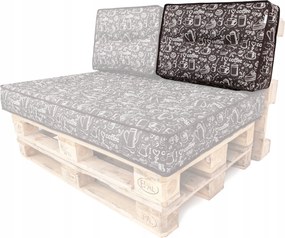 Rövid kerti párna raklapos padhoz, raklap háttámla 60x40cm