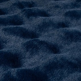 Sötétkék szintetikus szőrme szőnyeg 180x290 cm Waffle Faux Fur – Flair Rugs
