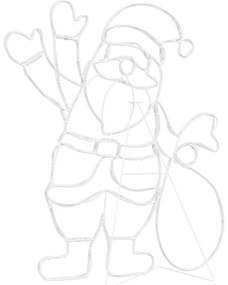 Mikulás Fény 168 LED-del Sokszínű 58.5 x 60 x 1.3 cm Vas