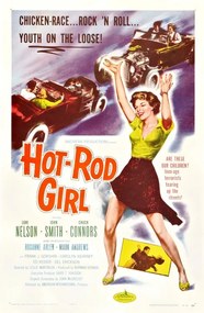 Illusztráció Hot Rod Girl