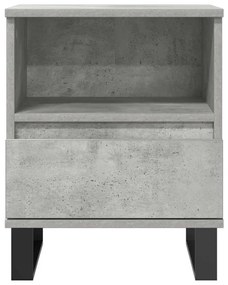 2 db betonszürke szerelt fa éjjeliszekrény 40 x 35 x 50 cm