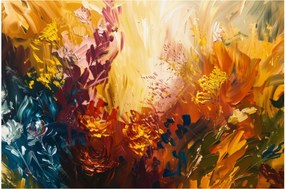 Kép - Absztrakt festmény a virágokról (90x60 cm)
