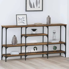 Konzolasztal polcokkal Régi fa 160 x 29 x 80 cm Faanyag
