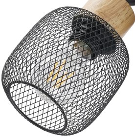 Brilagi - Spotlámpa BASKLITE 4xE27/15W/230V kaucsukfa/fekete