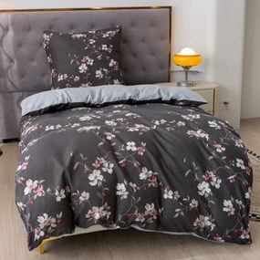 BLOSSOM szürke mikroszálas flanel ágyneműhuzat Ágyneműhuzat mérete: 70 x 90 cm | 140 x 200 cm