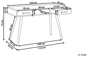 Íróasztal Ferro (sötétszürke). 1009761