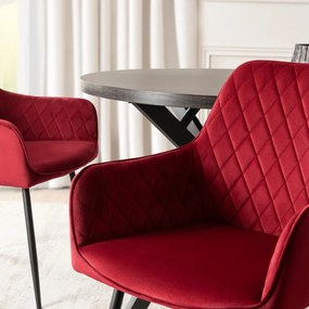 Elegáns Bordó Bársony Étkezőszék BRESSO