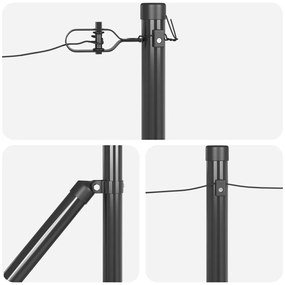 Fenceszlopok Csatlakozóval 26 db Ø32 mm 60 cm Horganyzott Acél