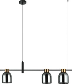 Italux modern függeszték servio fekete füstös itxpnd-66892-3-bk-sg