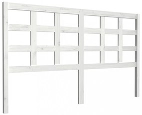 fehér tömör fenyőfa ágyfejtámla 165,5 x 4 x 100 cm