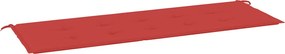 vidaXL piros oxford szövet kerti padpárna 150 x 50 x 3 cm