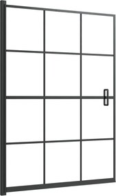 vidaXL fekete ESG zuhanykabin 100 x 140 cm